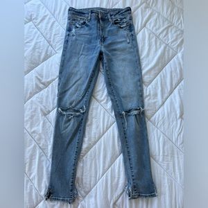 WOMENS AMERICAN EAGLE SUPER HIGH RISE JEGGINGS